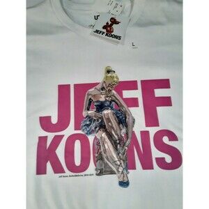 Jeff Koons Seated Ballerina Art Graphic White Short Sleeve Uniqlo T Shirt, NWT,
